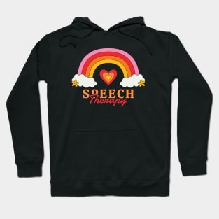 Speech Therapy - rainbow retro Hoodie